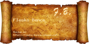 Flesko Bence névjegykártya